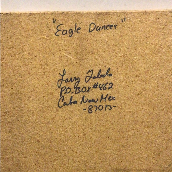 Vintage 12x10in Native Eagle Dancer Artwork - Picture 4 of 4